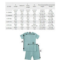 Thumbnail for Bamboo Fiber Toddler Kids Pajamas Set