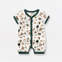 Thumbnail for Bamboo Fiber Baby Zippered Romper