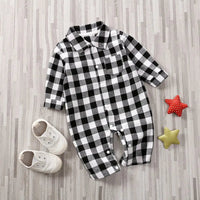 Thumbnail for Baby Plaid Onesie Jumpsuit - PepitoStore