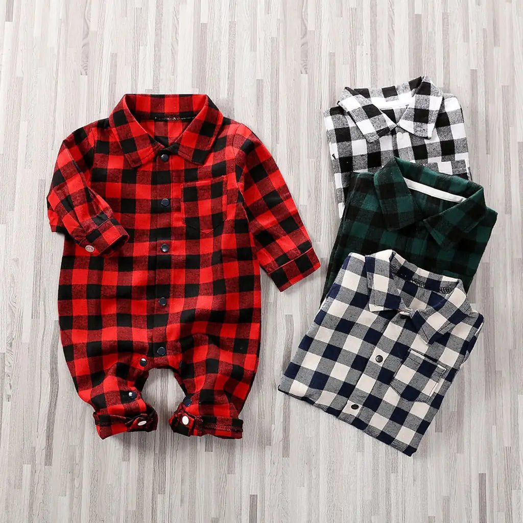 Baby Plaid Onesie Jumpsuit - PepitoStore