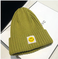 Thumbnail for Baby Toddler Ribbed Knit Smile Face Beanie - PepitoStore