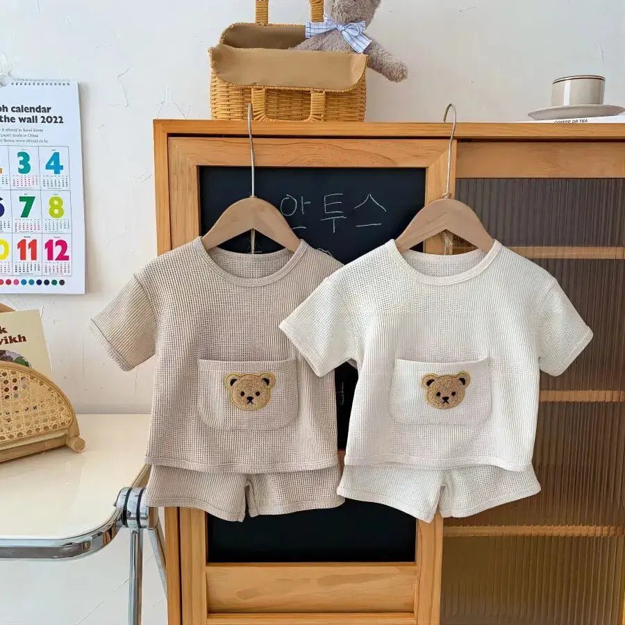 Bear Waffle Toddler Set - PepitoStore