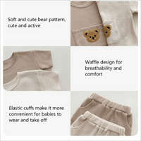 Thumbnail for Bear Waffle Toddler Set - PepitoStore