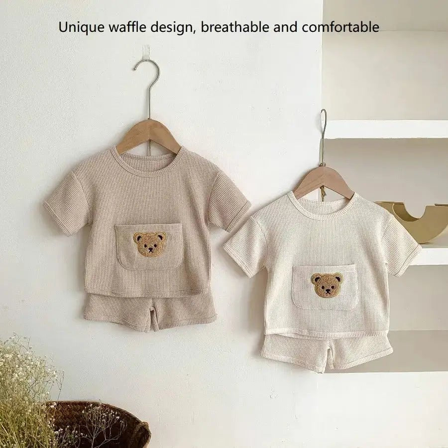 Bear Waffle Toddler Set - PepitoStore