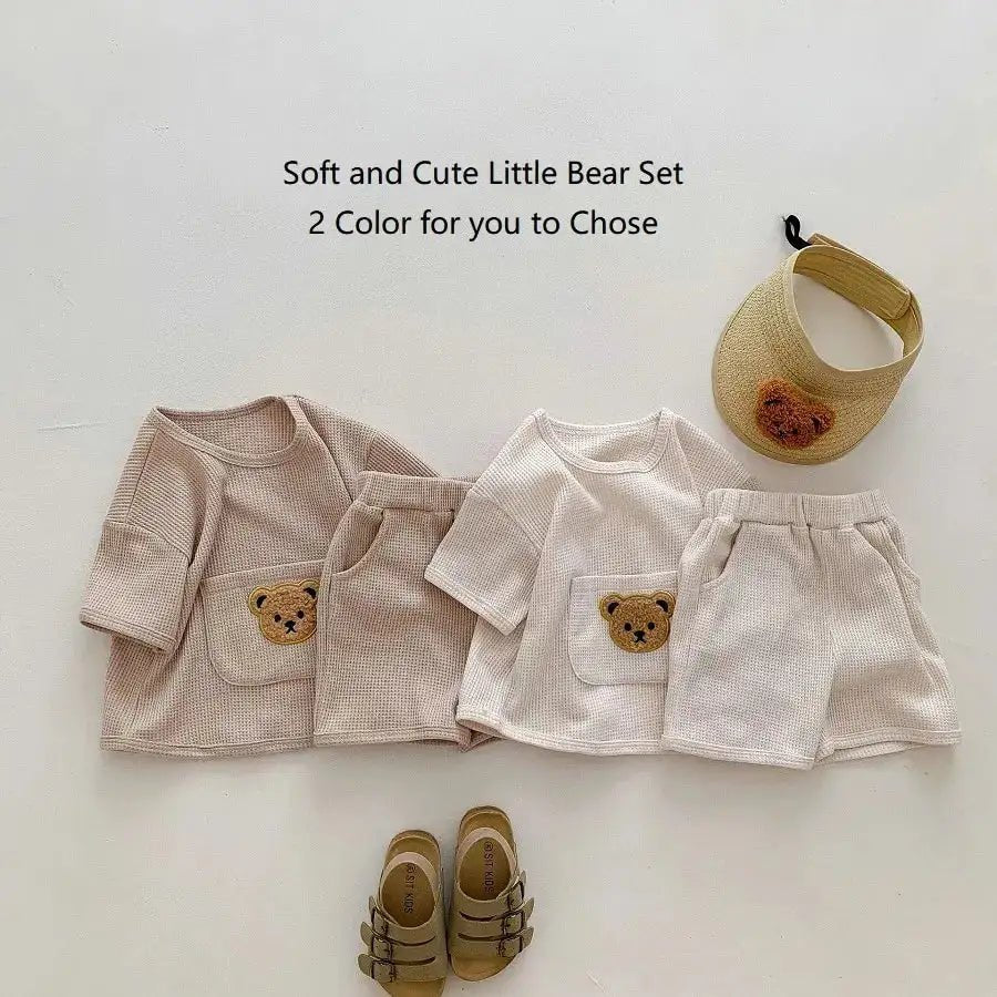 Bear Waffle Toddler Set - PepitoStore