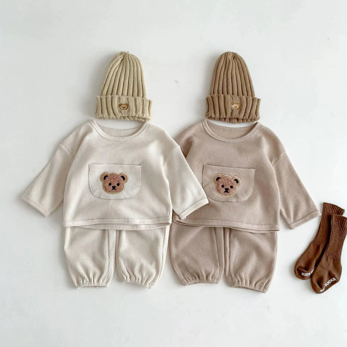 Bear Waffle Toddler Set - PepitoStore