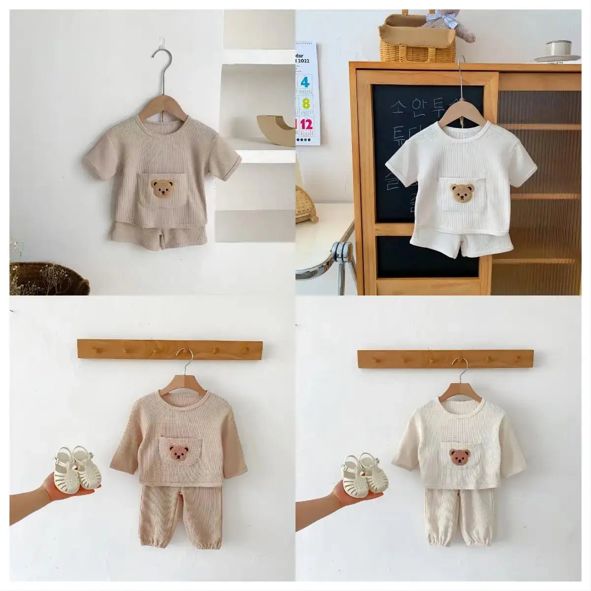 Bear Waffle Toddler Set - PepitoStore