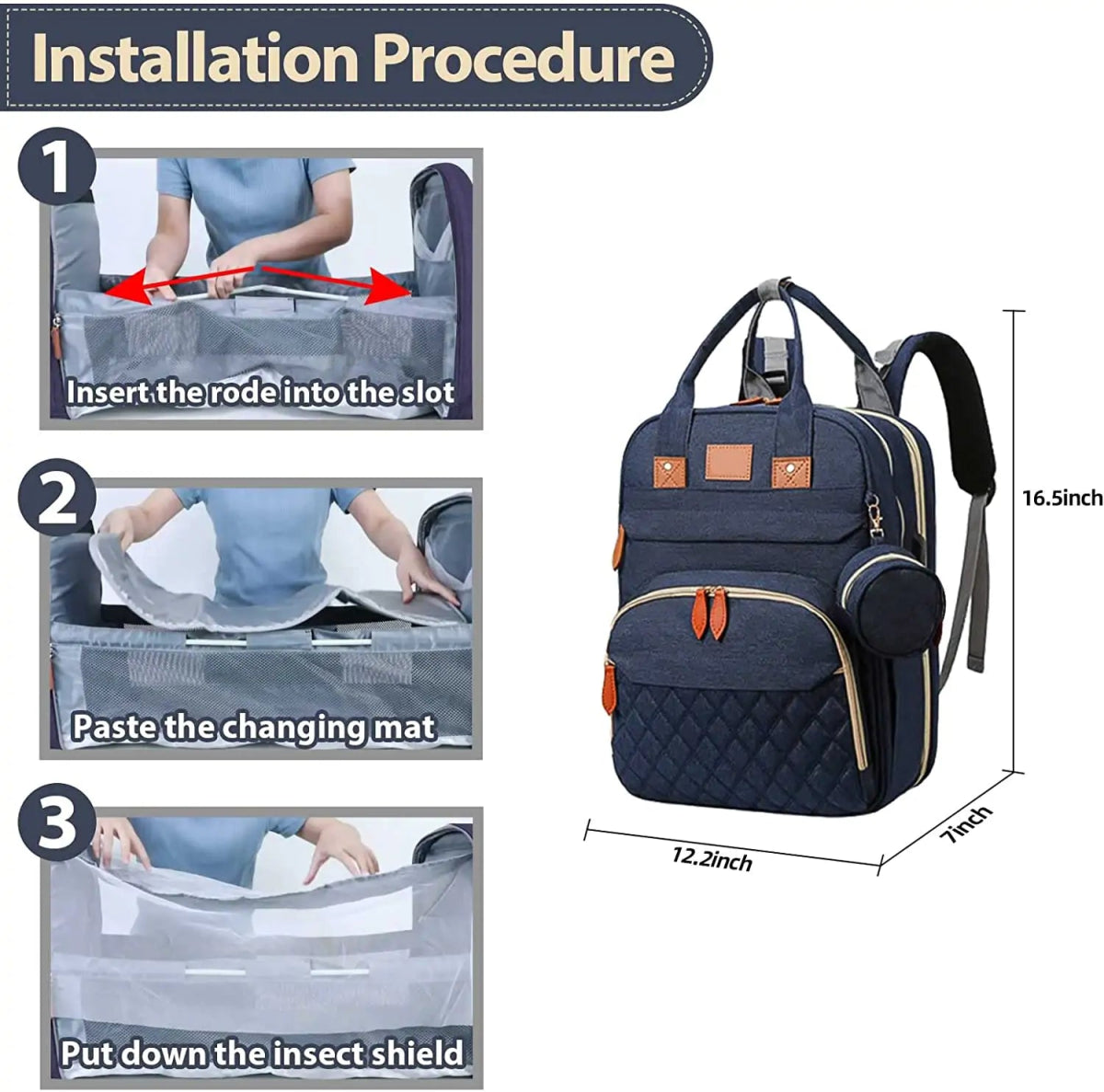 Changing Station Diaper Backpack - PepitoStore