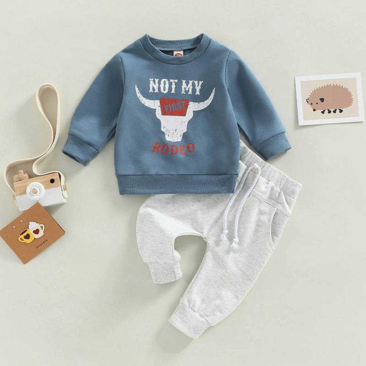 Cow Head Print Baby Set - PepitoStore