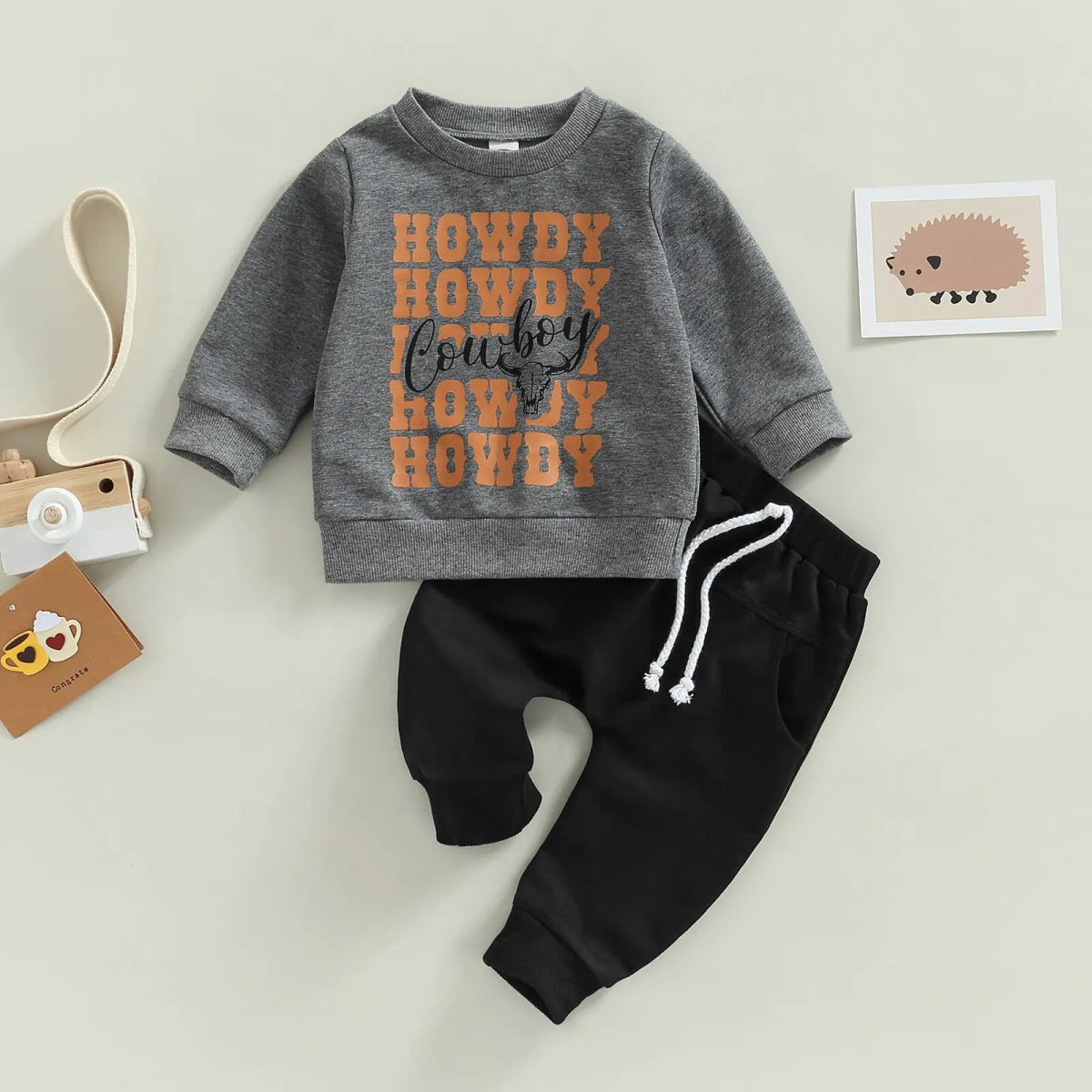 Cow Head Print Baby Set - PepitoStore