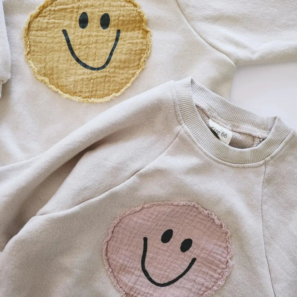 Smiley Face Sweatshirt Baby Romper - PepitoStorerompers