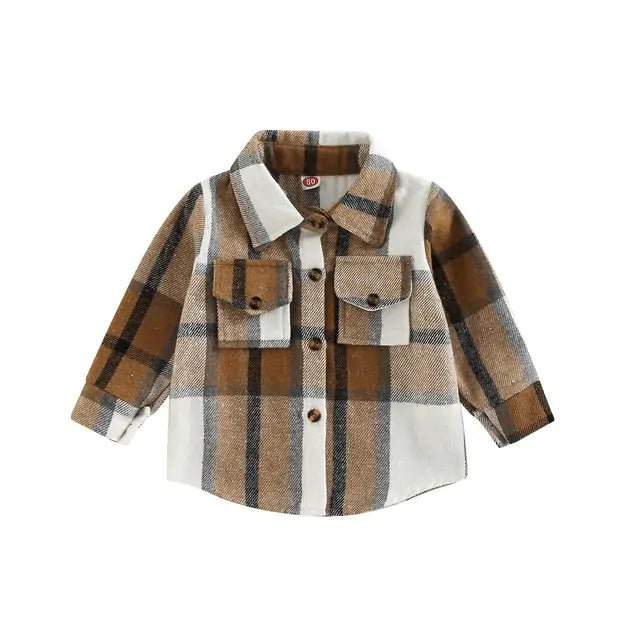 Toddler Plaid Patchwork Long Sleeve - PepitoStore