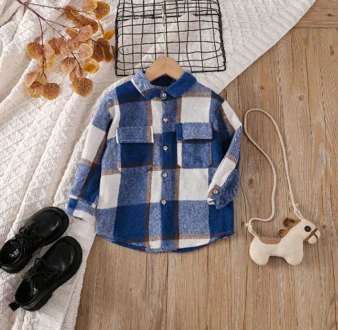 Toddler Plaid Patchwork Long Sleeve - PepitoStore