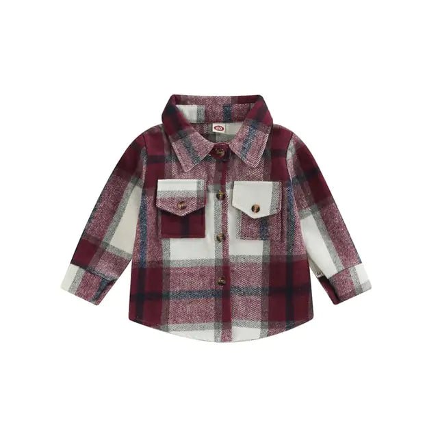 Toddler Plaid Patchwork Long Sleeve - PepitoStore