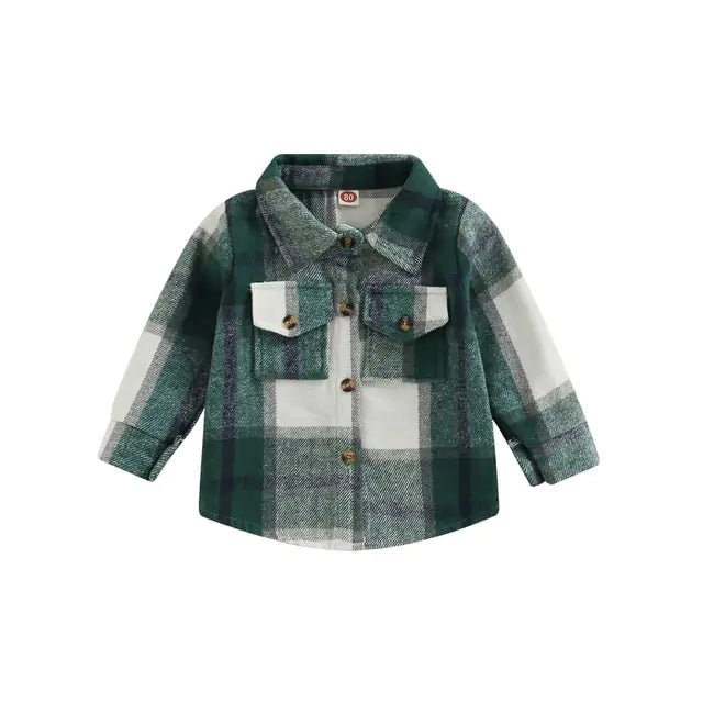 Toddler Plaid Patchwork Long Sleeve - PepitoStore