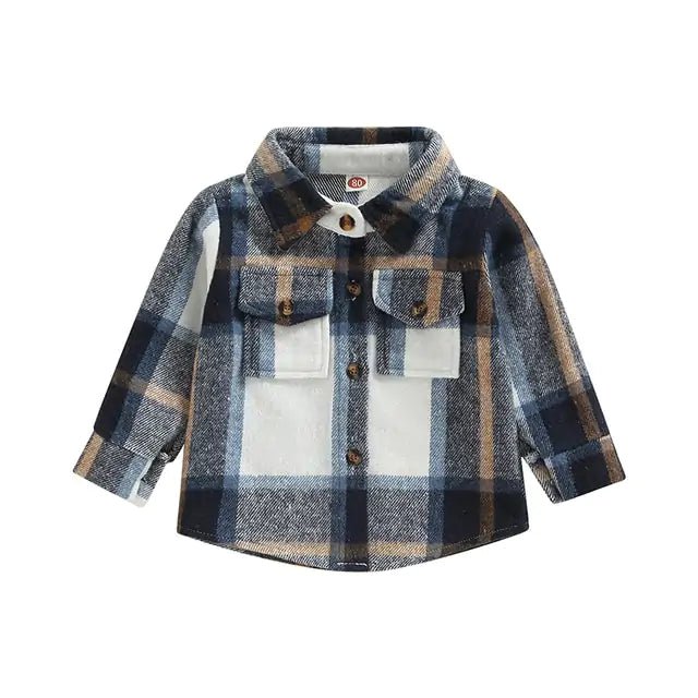 Toddler Plaid Patchwork Long Sleeve - PepitoStore