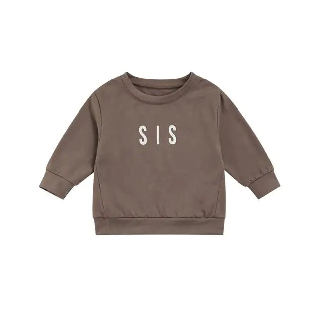 Toddler Solid Letter Print Pullover - PepitoStore