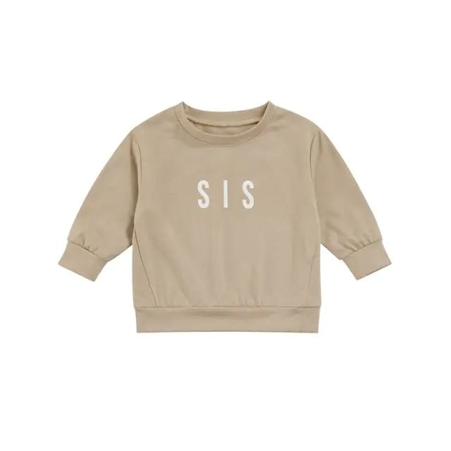 Toddler Solid Letter Print Pullover - PepitoStore