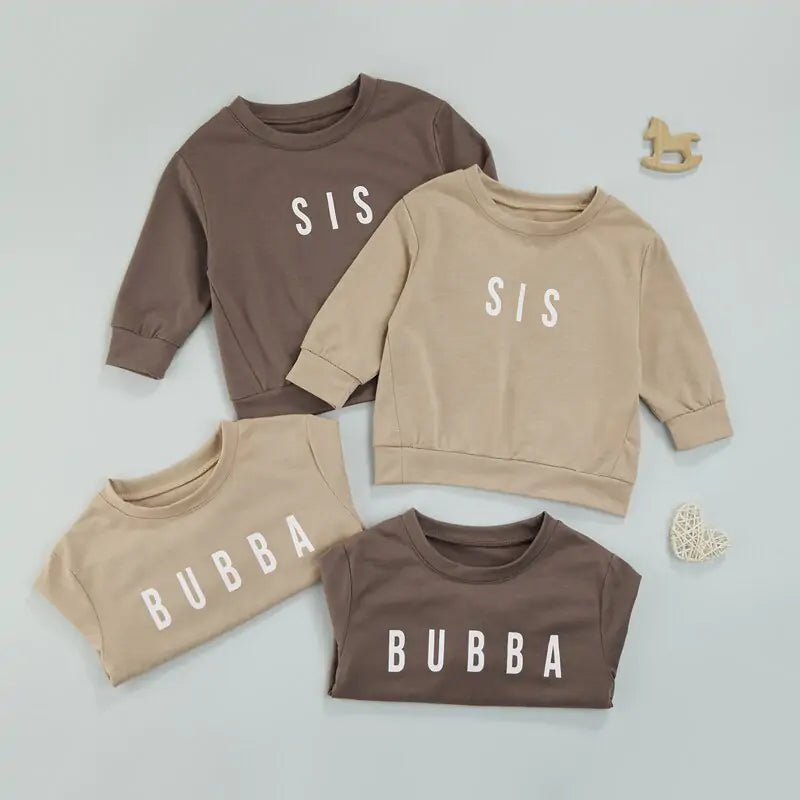 Toddler Solid Letter Print Pullover - PepitoStore