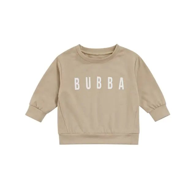 Toddler Solid Letter Print Pullover - PepitoStore