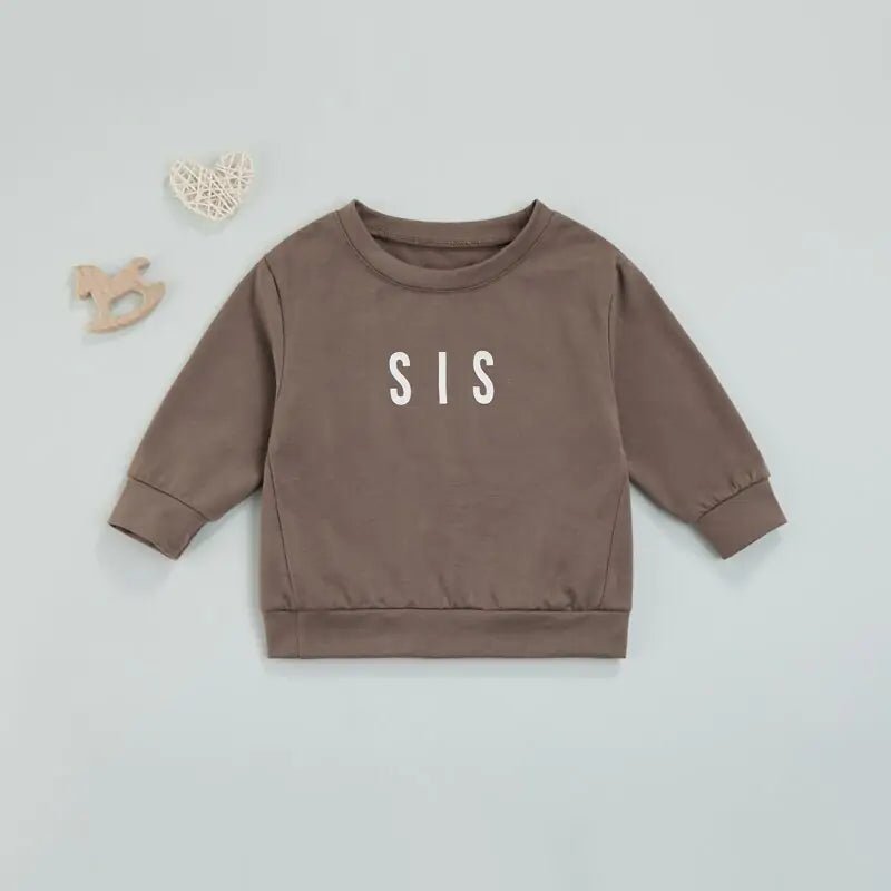 Toddler Solid Letter Print Pullover - PepitoStore