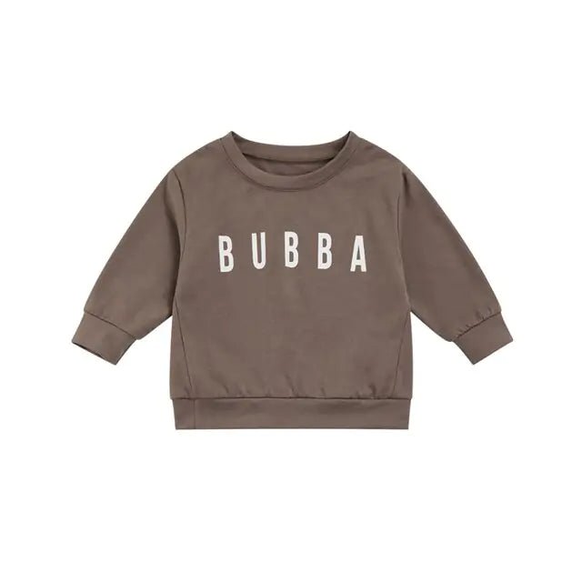 Toddler Solid Letter Print Pullover - PepitoStore